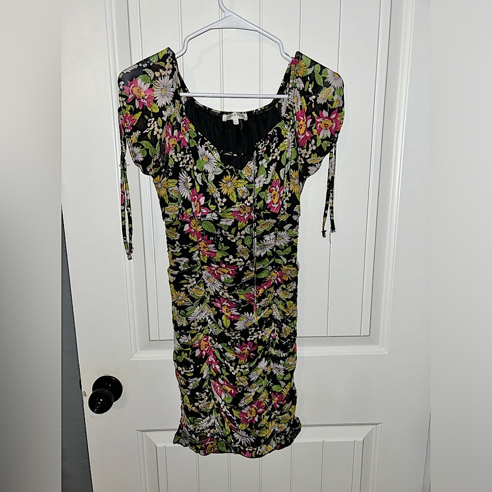 Ultra Flirt Floral Mini Bodycon Dress